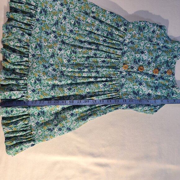 Zunie Blue Floral Sleeveless Sun Dress, Size S (7/8) - C001 - Picture 5 of 10